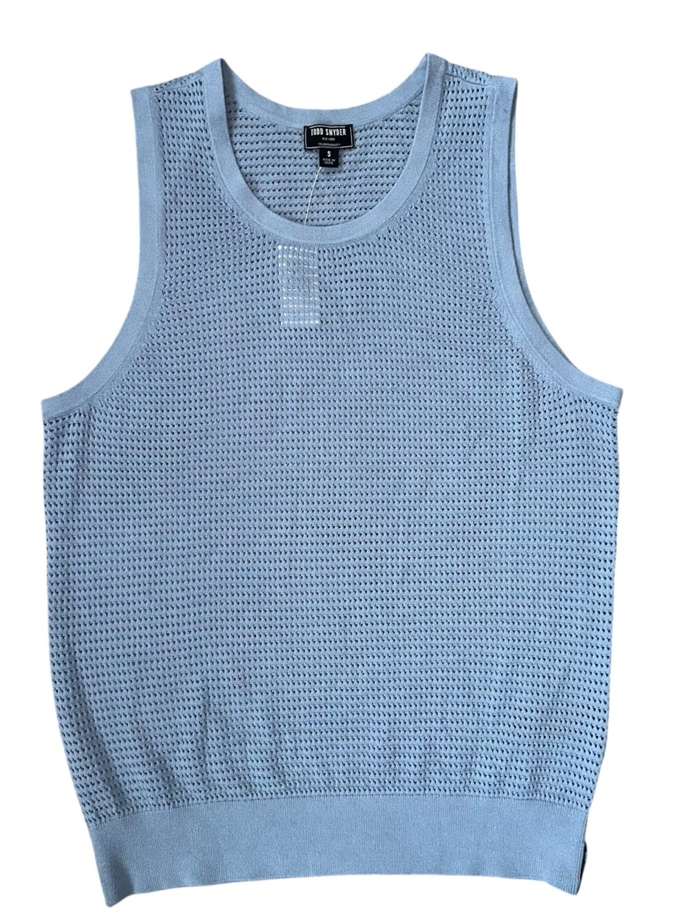 NWT Todd Snyder Luxe Mesh Tank in Steel Blue Size Small